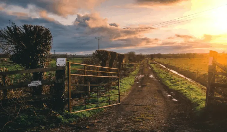 Cerca de propriedade rural simbolizando segurança no campo