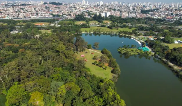 A imagem demonstra a preservação ambiental na cidade de São Paulo