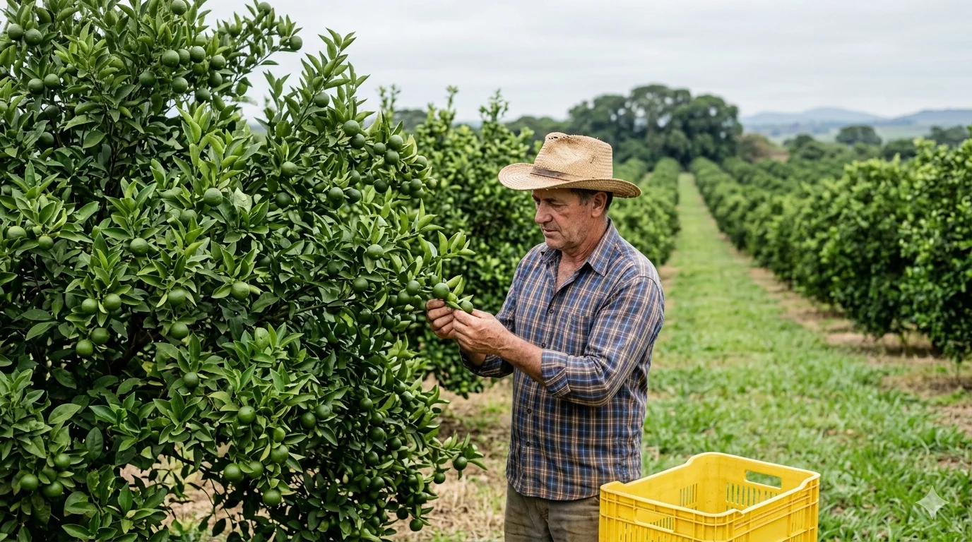 Bienalidade negativa da laranja e greening devem encolher safra 2026/27
