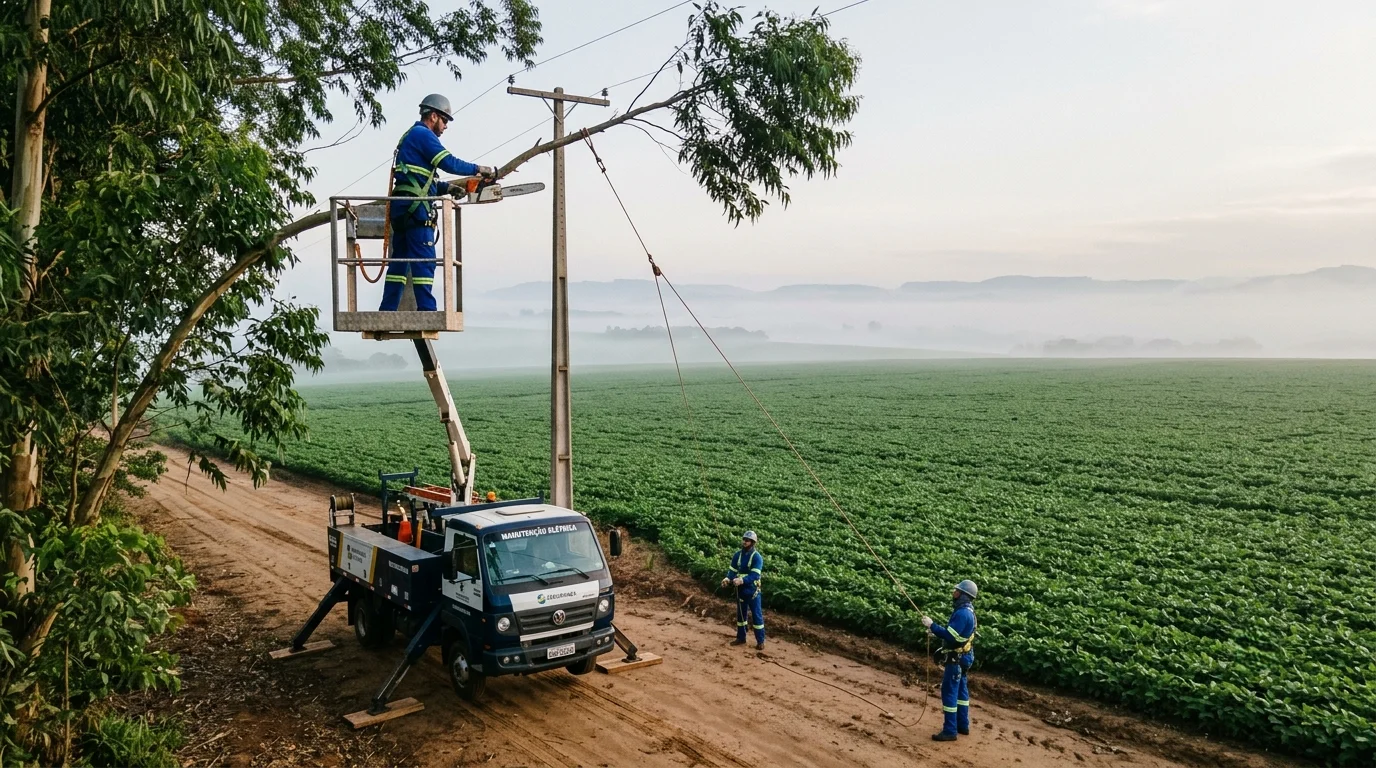 Produtor rural deve fazer e pagar a conta da poda de árvores perto da rede elétrica?