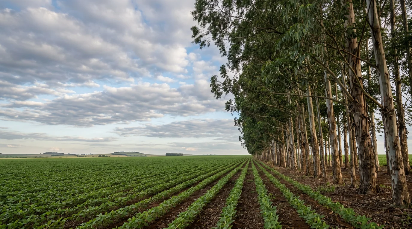 Quebra-vento na lavoura: como plantar árvores protege a produção contra vento e erosão