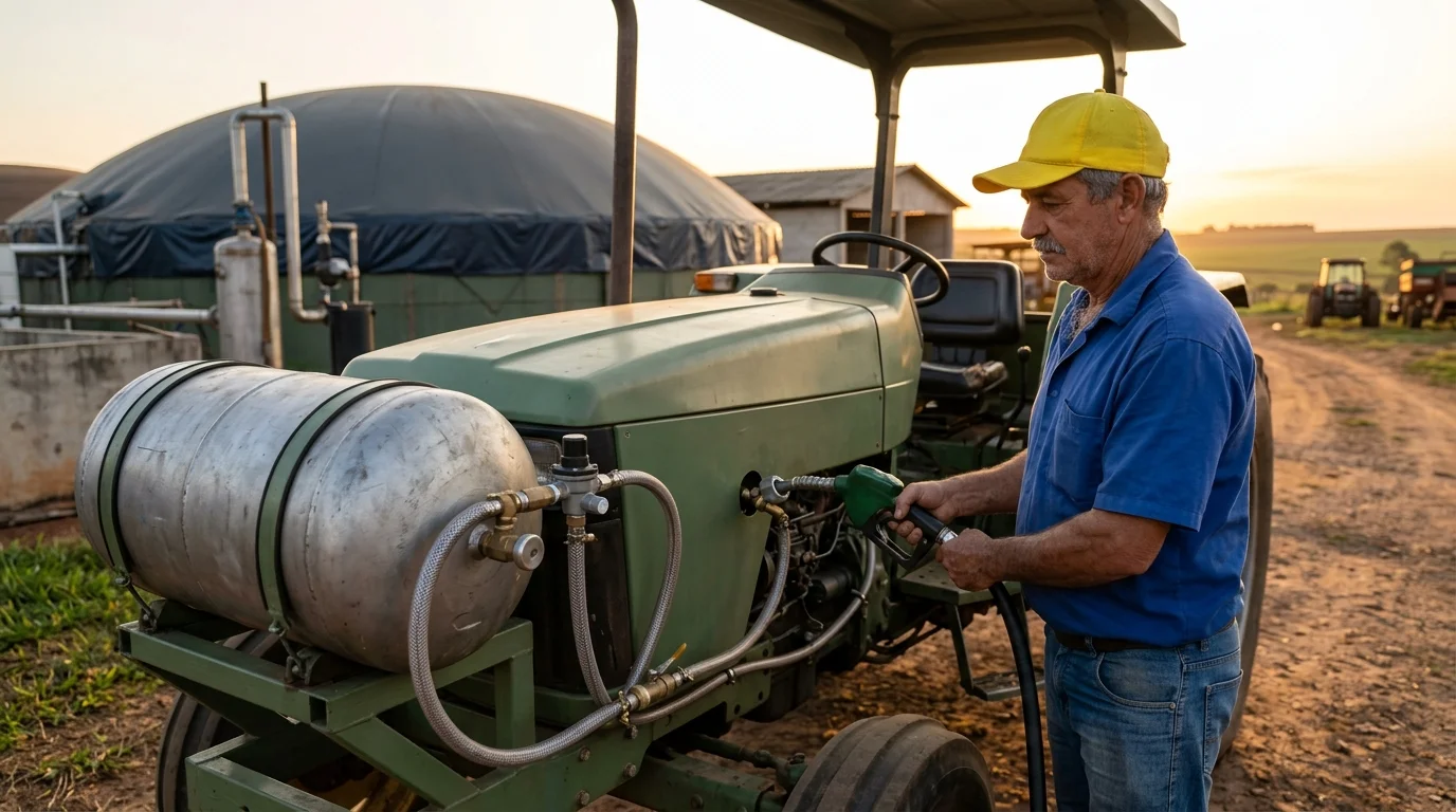 Biometano para trator: como produzir na fazenda e reduzir os gastos com diesel